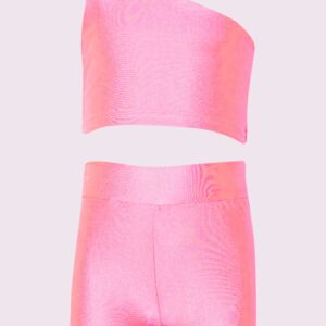 Σετ Τοπ και Biker Pink SRFN