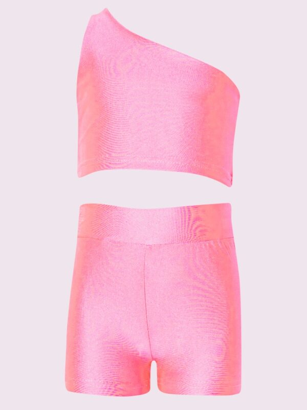 Σετ Τοπ και Biker Pink SRFN